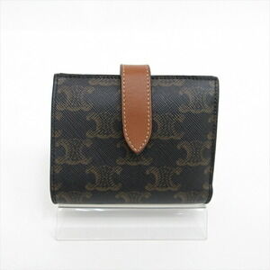 Celine Bifold Triomphe Brown Wallet